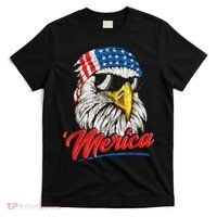 Bald Eagle Proud Patriotic American US Flag 4th Of July T-Shirt thumb 0