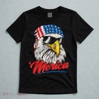 Bald Eagle Proud Patriotic American US Flag 4th Of July T-Shirt thumb 5