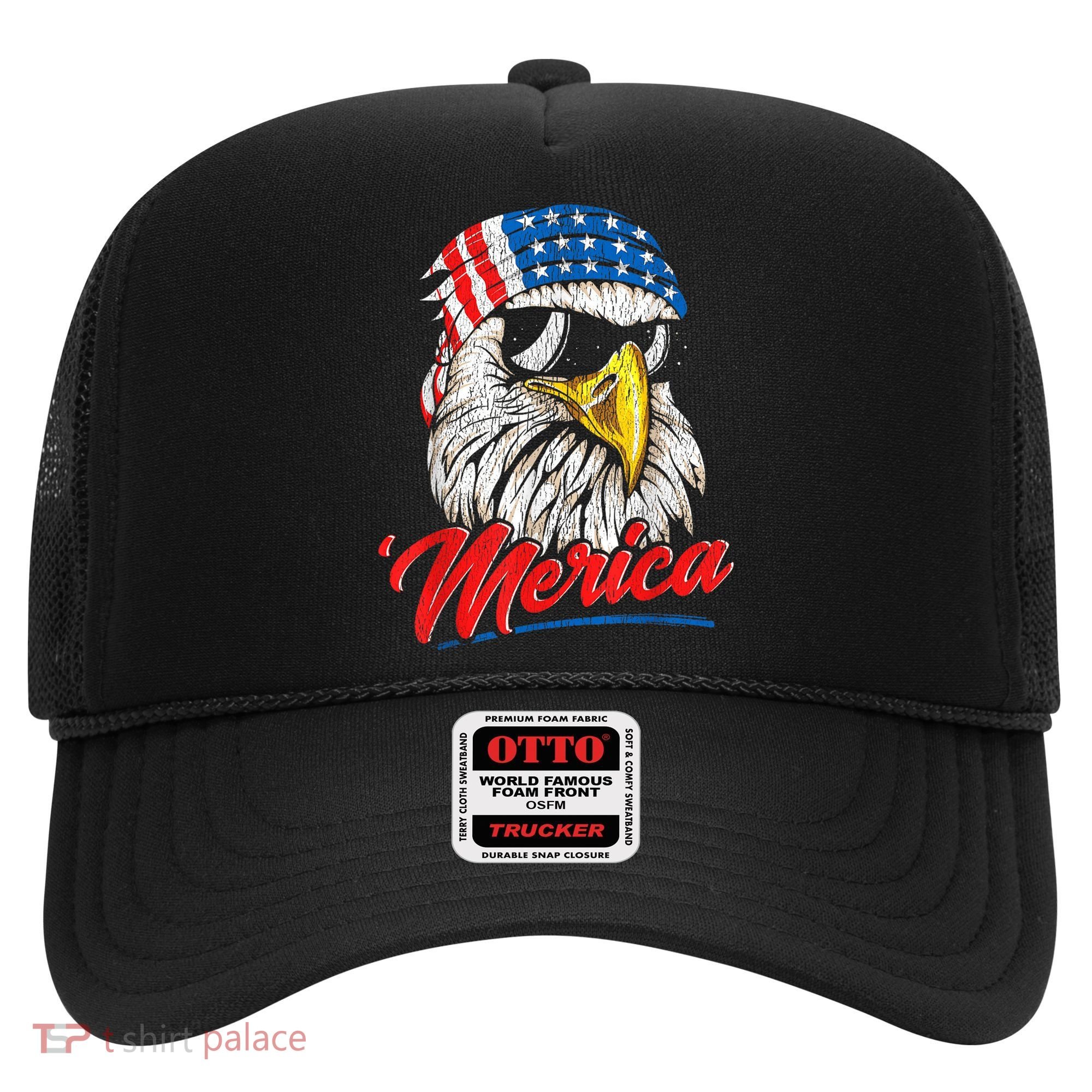 Bald Eagle Proud Patriotic American US Flag 4th Of July Hat
