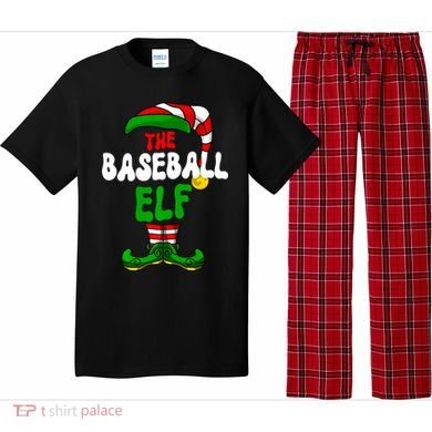 Baseball Elf Pajama Matching Group Christmas Holiday Pajama Set