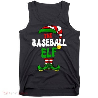 Baseball Elf Pajama Matching Group Christmas Holiday Tank Top