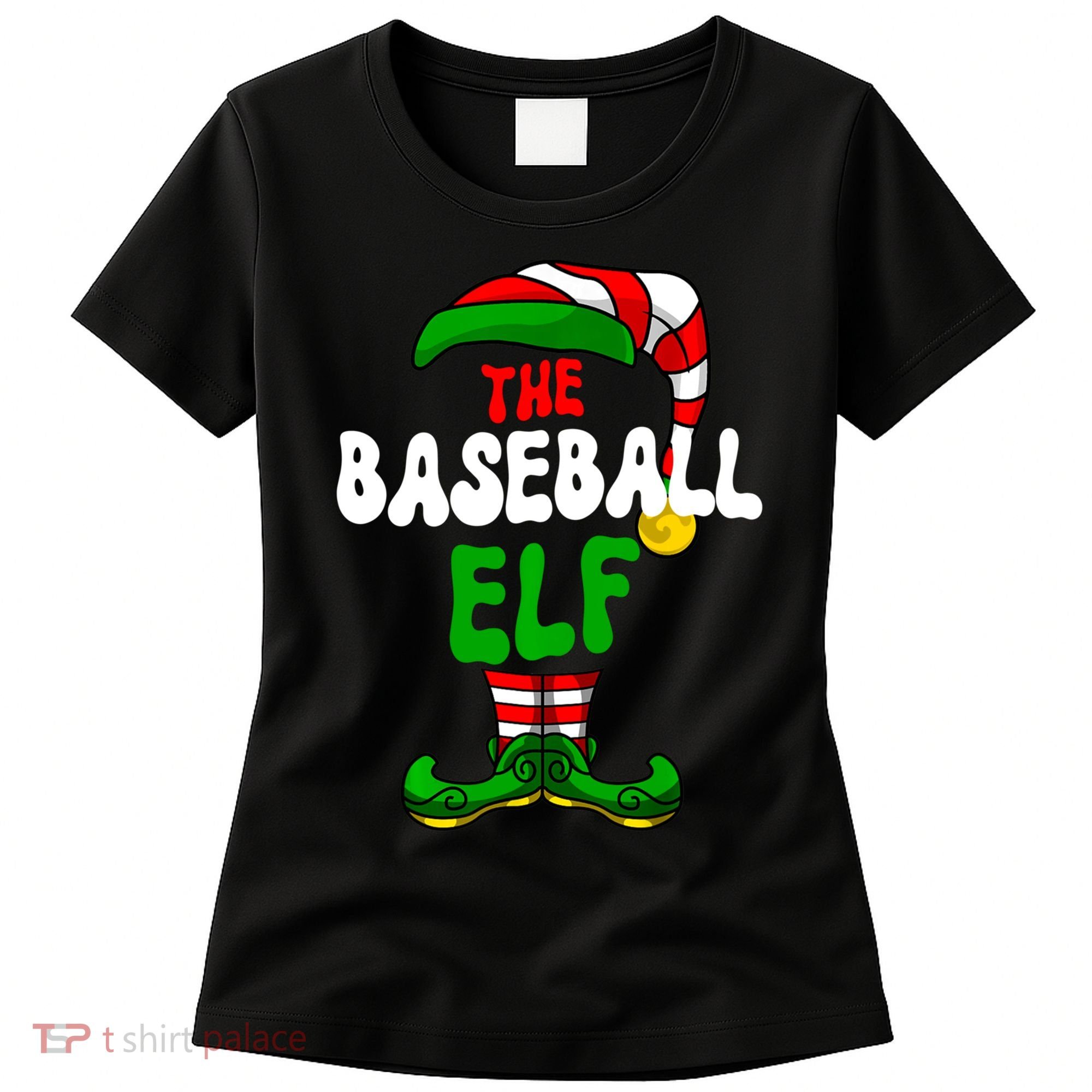 Baseball Elf Pajama Matching Group Christmas Holiday Women's T-Shirt