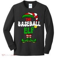 Baseball Elf Pajama Matching Group Christmas Holiday Kids Long Sleeve Shirt thumb 0