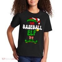 Baseball Elf Pajama Matching Group Christmas Holiday Kids T-Shirt thumb 2