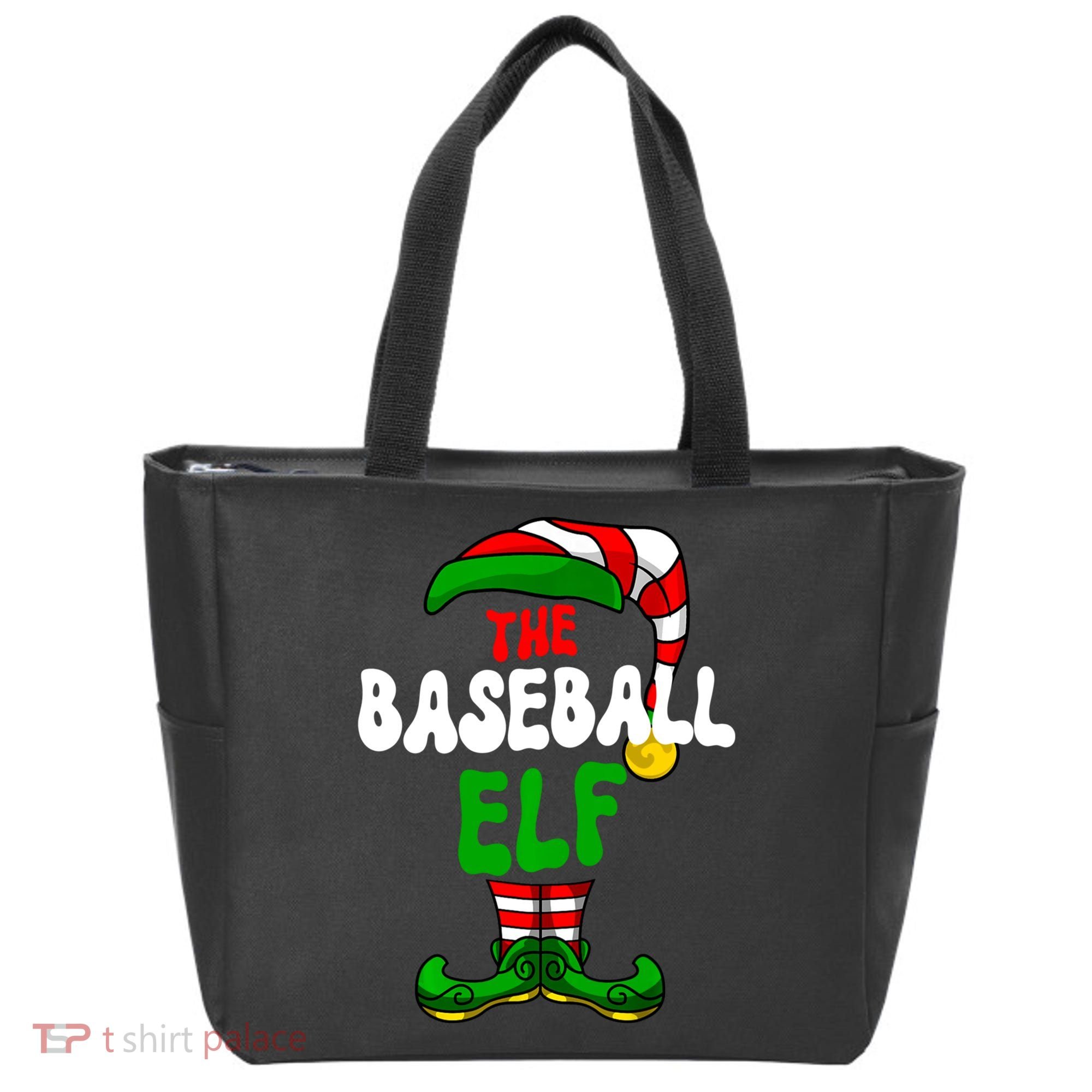 Baseball Elf Pajama Matching Group Christmas Holiday Tote Bag