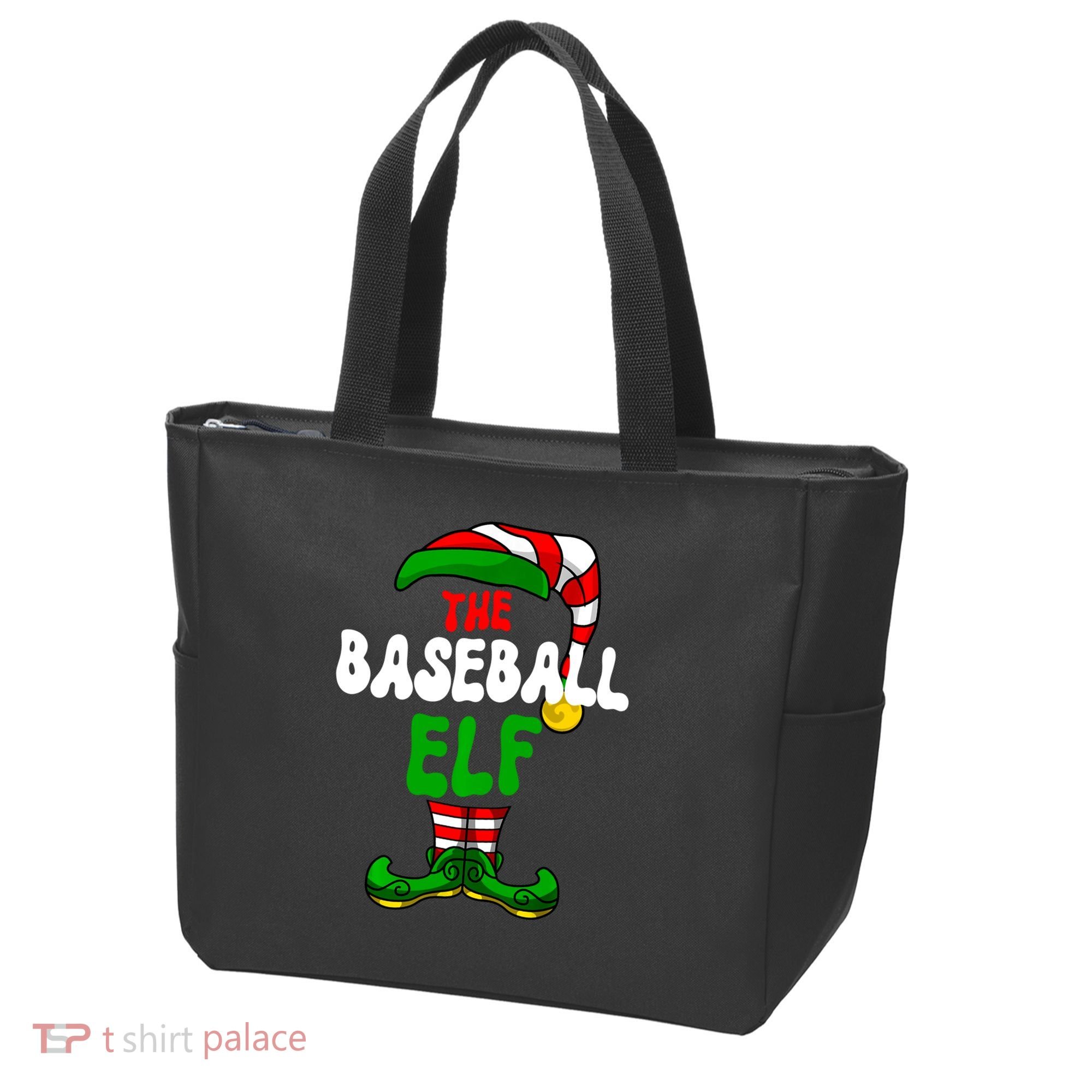 Baseball Elf Pajama Matching Group Christmas Holiday Tote Bag