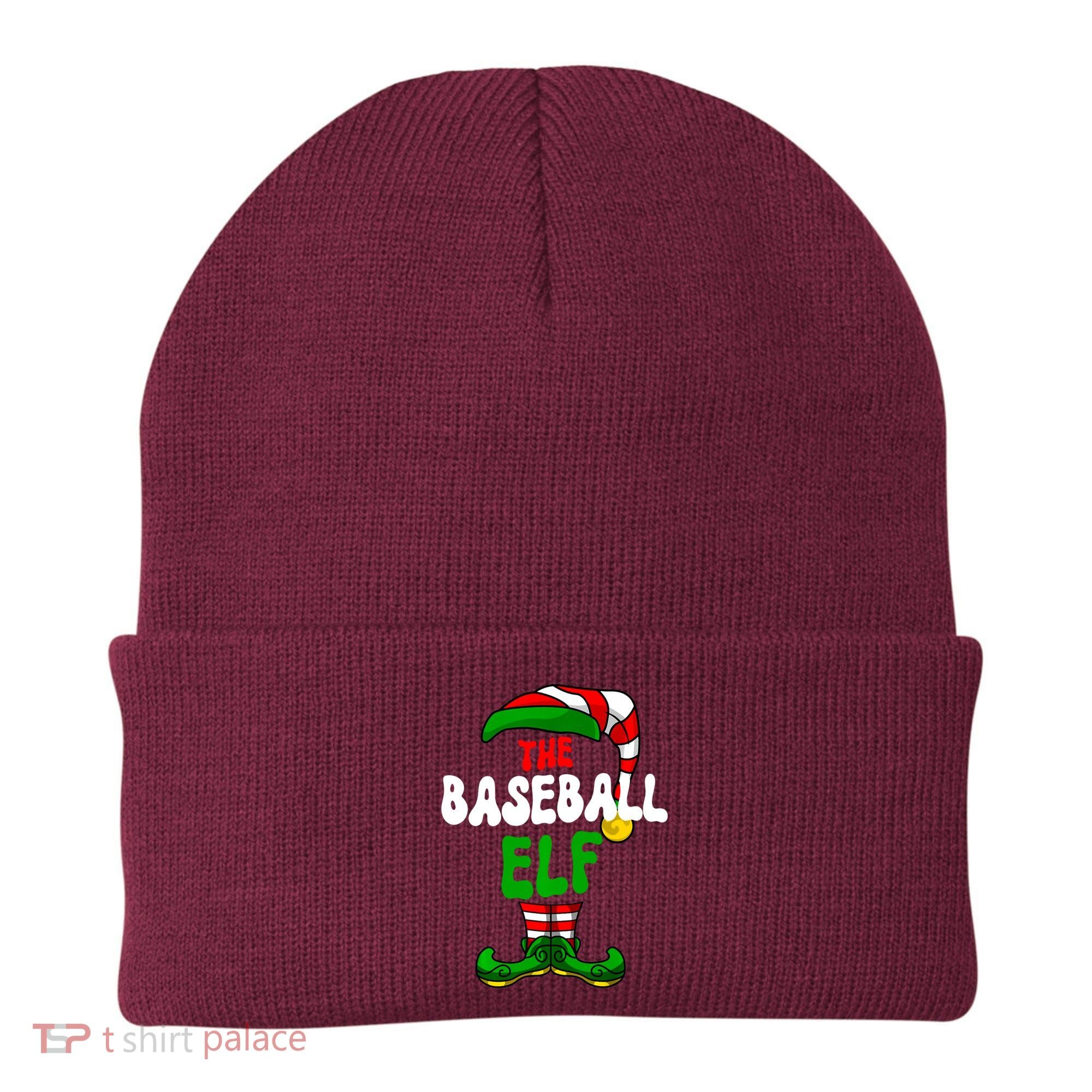 Baseball Elf Pajama Matching Group Christmas Holiday Beanie