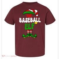 Baseball Elf Pajama Matching Group Christmas Holiday Toddler T-Shirt thumb 0