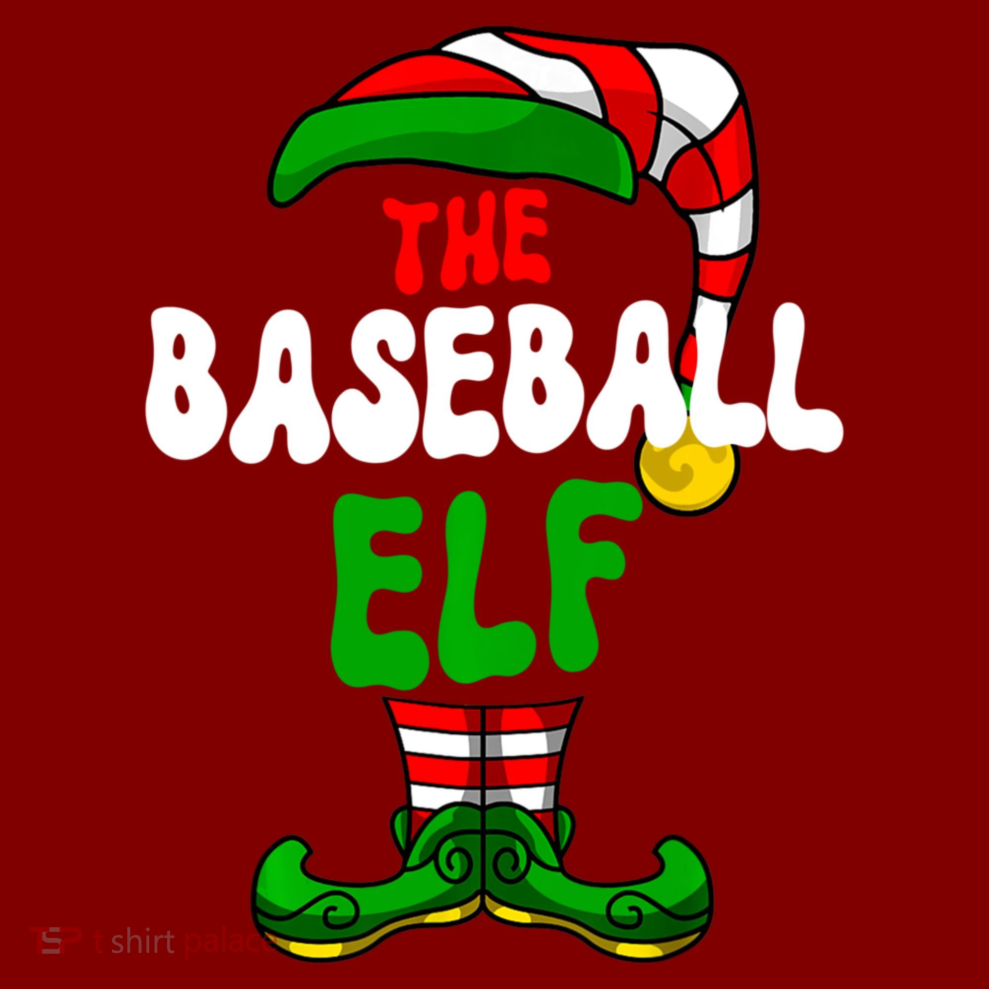Baseball Elf Pajama Matching Group Christmas Holiday Kids Sweatshirt