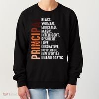 Black Educated Principal History Month Melanin Proud African Women's Sweatshirt thumb 0