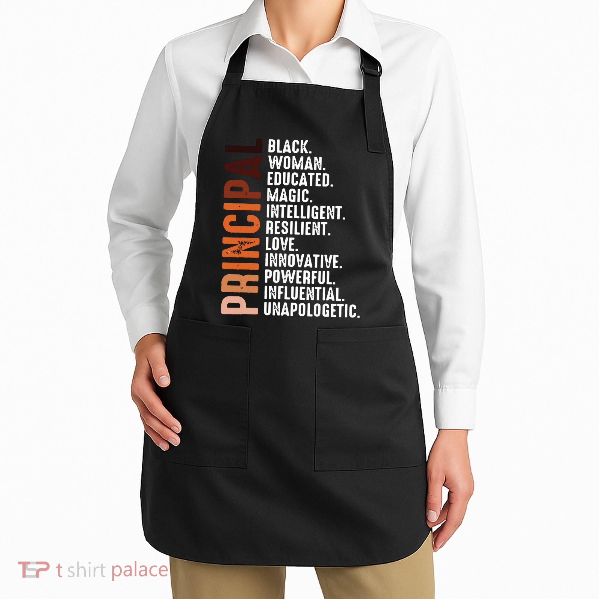 Black Educated Principal History Month Melanin Proud African Apron