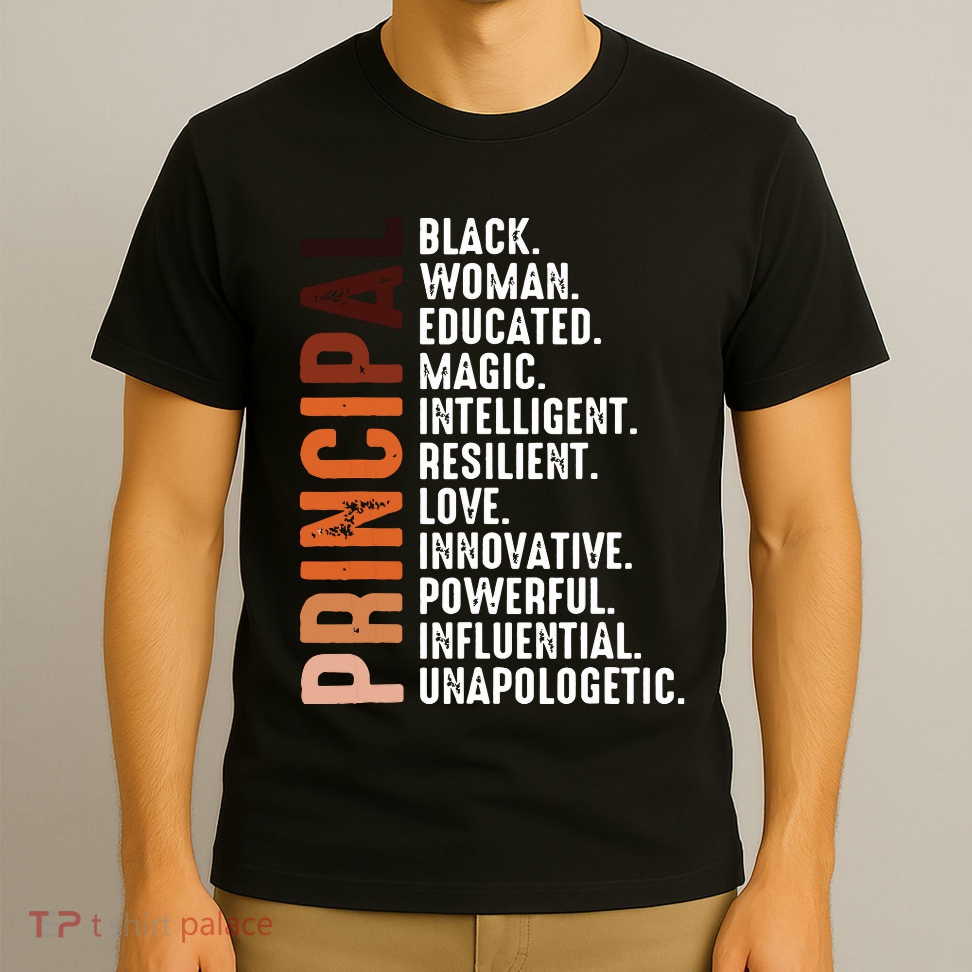 Black Educated Principal History Month Melanin Proud African T-Shirt