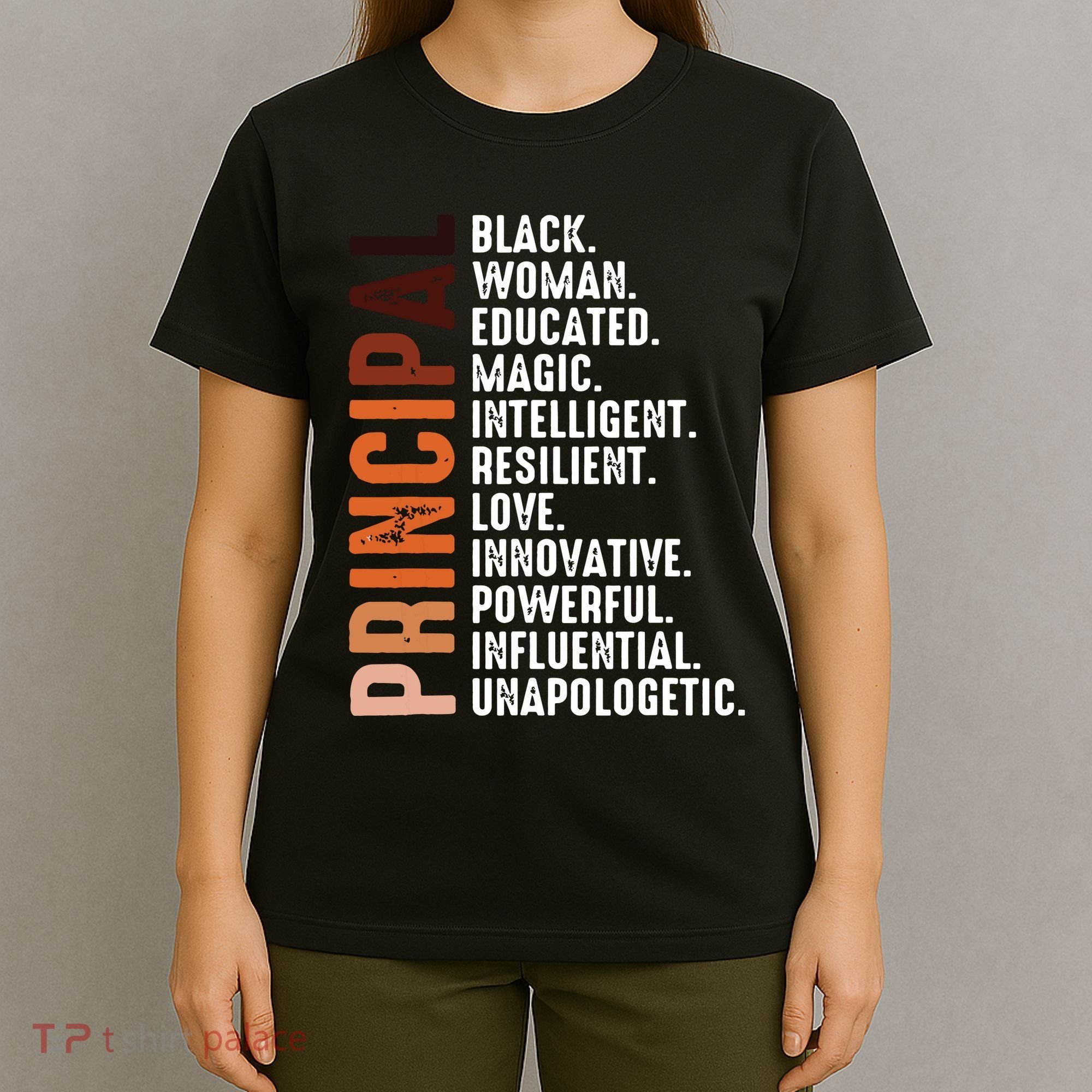 Black Educated Principal History Month Melanin Proud African T-Shirt