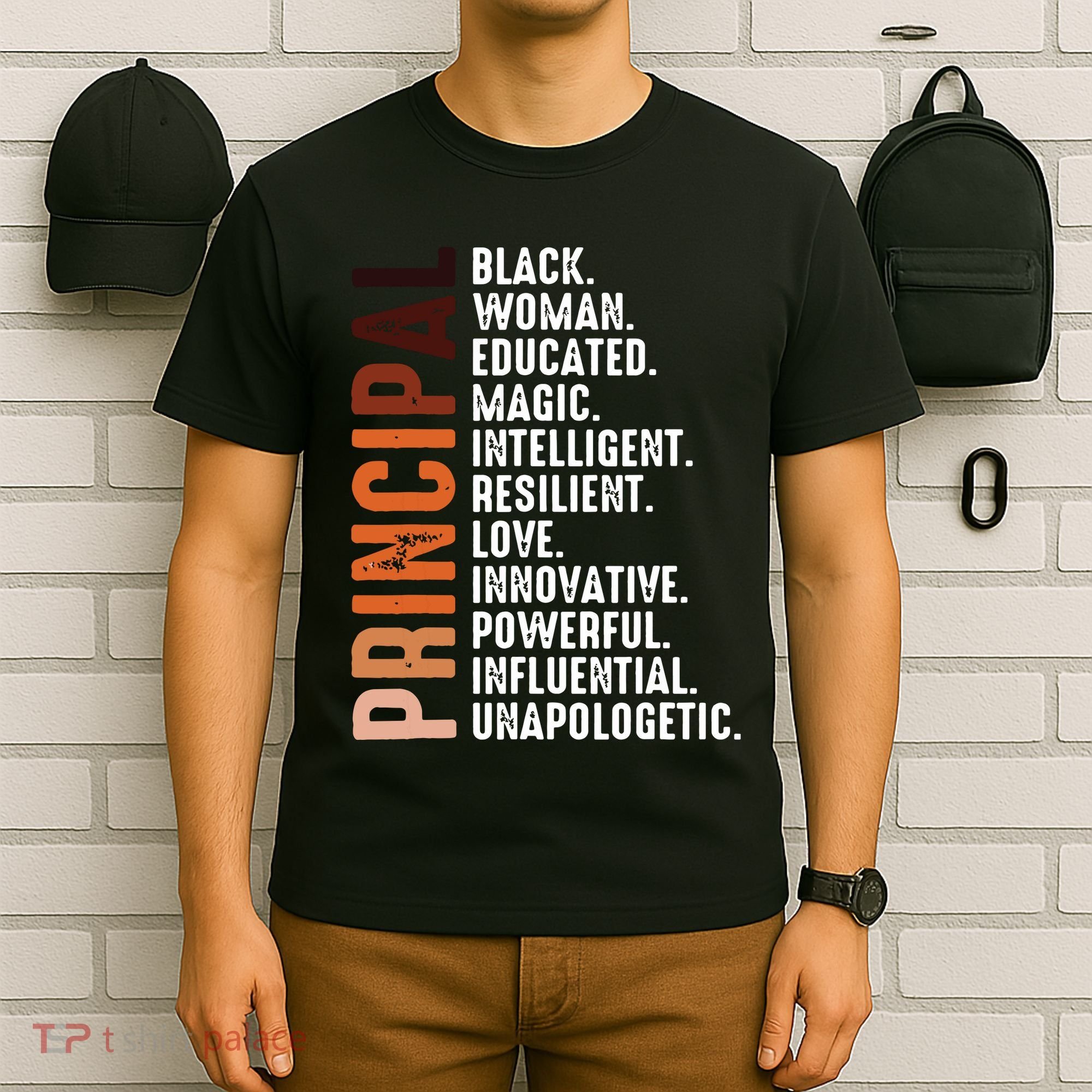 Black Educated Principal History Month Melanin Proud African T-Shirt