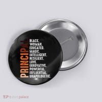 Black Educated Principal History Month Melanin Proud African Button thumb 0