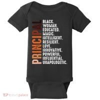 Black Educated Principal History Month Melanin Proud African Baby Bodysuit thumb 0