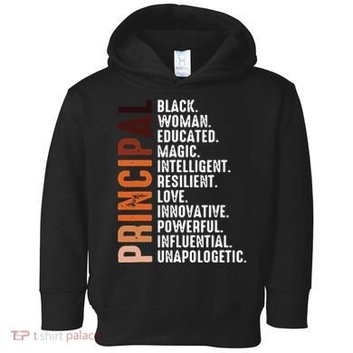 Black Educated Principal History Month Melanin Proud African Toddler Hoodie