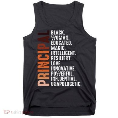 Black Educated Principal History Month Melanin Proud African Tank Top