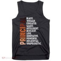 Black Educated Principal History Month Melanin Proud African Tank Top thumb 0