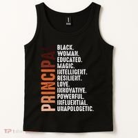 Black Educated Principal History Month Melanin Proud African Tank Top thumb 2