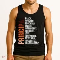 Black Educated Principal History Month Melanin Proud African Tank Top thumb 3
