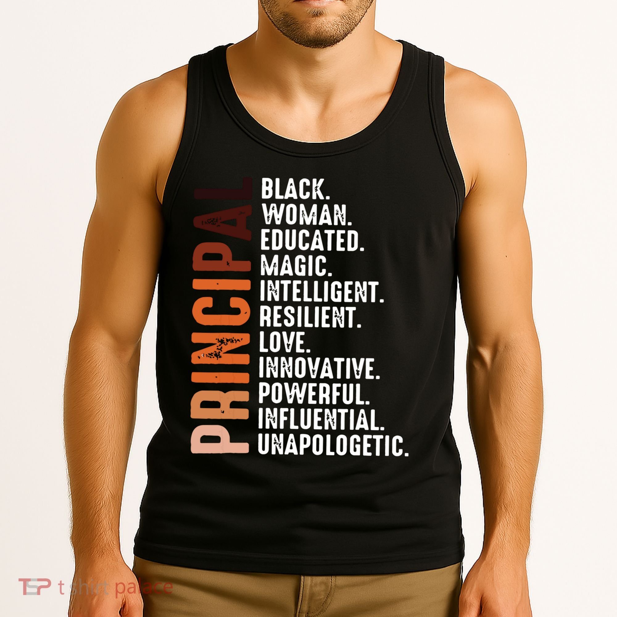 Black Educated Principal History Month Melanin Proud African Tank Top