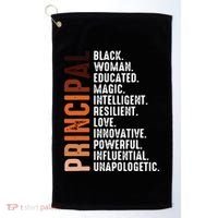 Black Educated Principal History Month Melanin Proud African Golf Towel thumb 0