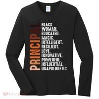 Black Educated Principal History Month Melanin Proud African Women's Long Sleeve Shirt thumb 0