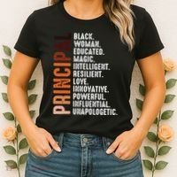 Black Educated Principal History Month Melanin Proud African Women's T-Shirt thumb 2
