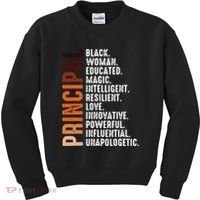 Black Educated Principal History Month Melanin Proud African Kids Sweatshirt thumb 0