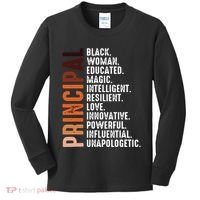 Black Educated Principal History Month Melanin Proud African Kids Long Sleeve Shirt thumb 0