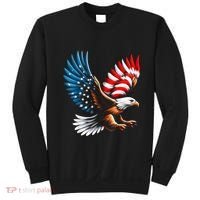 Bald Eagle & Patriotic American Flag 4th Of July Sweatshirt thumb 0