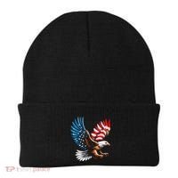 Bald Eagle & Patriotic American Flag 4th Of July Beanie thumb 0