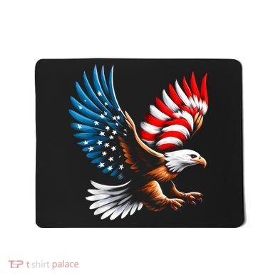 Bald Eagle & Patriotic American Flag 4th Of July Mousepad