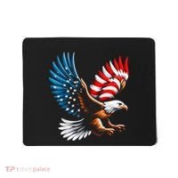 Bald Eagle & Patriotic American Flag 4th Of July Mousepad thumb 0