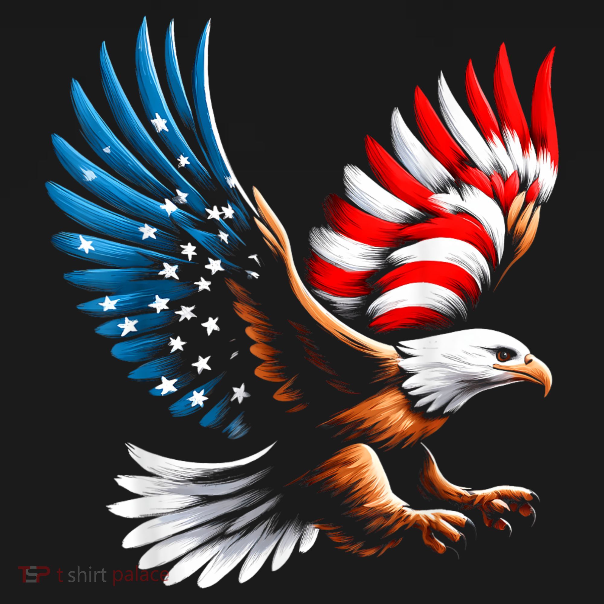 Bald Eagle & Patriotic American Flag 4th Of July Women's Tank Top