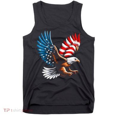 Bald Eagle & Patriotic American Flag 4th Of July Tank Top