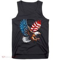 Bald Eagle & Patriotic American Flag 4th Of July Tank Top thumb 0