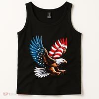 Bald Eagle & Patriotic American Flag 4th Of July Tank Top thumb 2