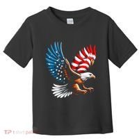 Bald Eagle & Patriotic American Flag 4th Of July Toddler T-Shirt thumb 0