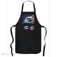 Bald Eagle Proud Patriotic American US Flag 4th Of July Apron thumb 0
