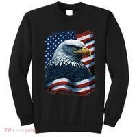 Bald Eagle Proud Patriotic American US Flag 4th Of July Sweatshirt thumb 0