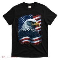 Bald Eagle Proud Patriotic American US Flag 4th Of July T-Shirt thumb 0