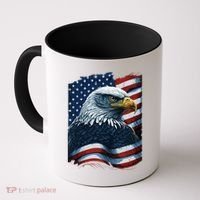 Bald Eagle Proud Patriotic American US Flag 4th Of July Coffee Mug thumb 0