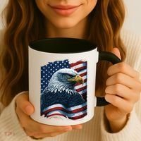 Bald Eagle Proud Patriotic American US Flag 4th Of July Coffee Mug thumb 3
