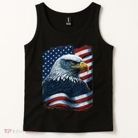 Bald Eagle Proud Patriotic American US Flag 4th Of July Tank Top thumb 2