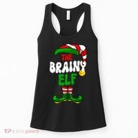 Brainy Elf Pajama Matching Group Christmas Holiday Women's Tank Top thumb 0