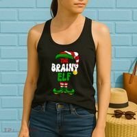 Brainy Elf Pajama Matching Group Christmas Holiday Women's Tank Top thumb 2