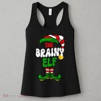 Brainy Elf Pajama Matching Group Christmas Holiday Women's Tank Top thumb 3