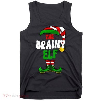 Brainy Elf Pajama Matching Group Christmas Holiday Tank Top